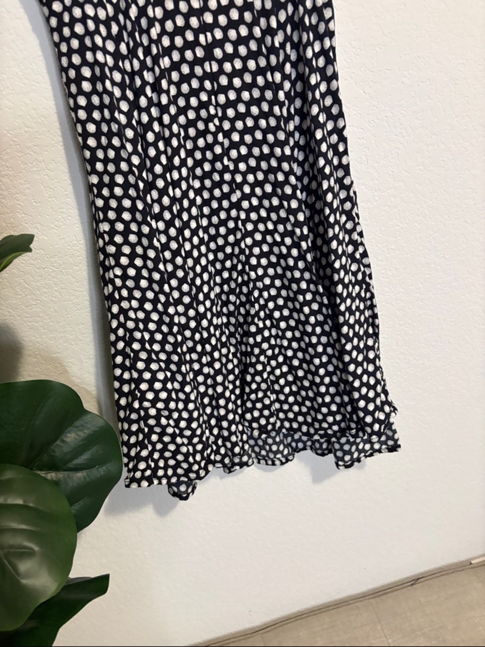 Old Navy Black SunDress with White Dot Shells Medium - Picture 6 of 7